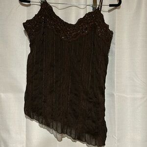 Studio 1940 brown asymmetrical top